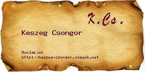 Keszeg Csongor névjegykártya