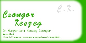 csongor keszeg business card